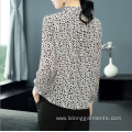 Women Long Sleeve Casual Loose Wear Chiffon Top